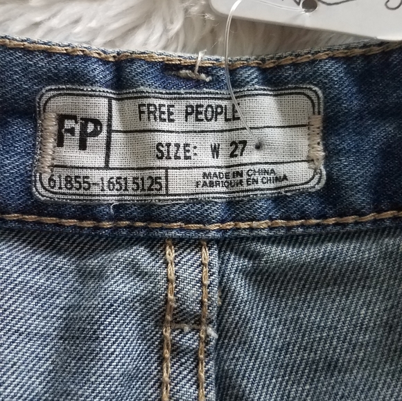 Free People Distress Dolphin Raw Hem Shorts - Picture 3 of 6